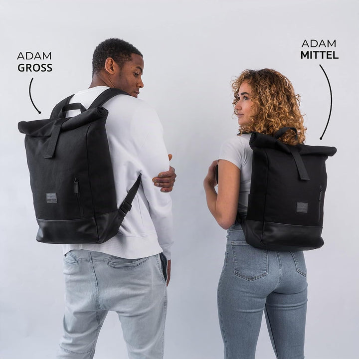 Johnny Urban Rolltop Rucksack Damen &amp; Herren - Adam Large - 16" Laptop Fach - Robustes Baumwoll Canv