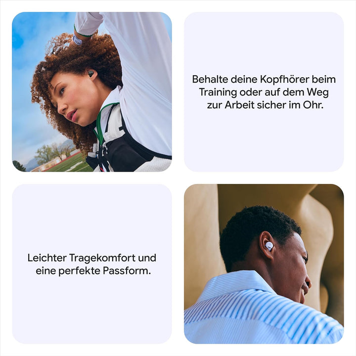 Google Pixel Buds 2a – Kabellose Kopfhörer mit aktiver Geräuschunterdrückung – Leicht und bequem – W