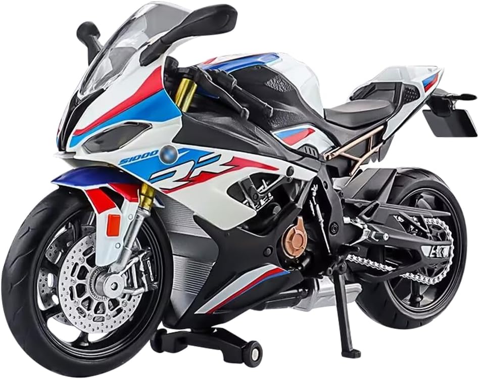 DAJASD 1:12 Motorrad Modell, Motorrad Spielzeug Mit Licht- und Soundeffekten, Mini Motorra, Miniatur