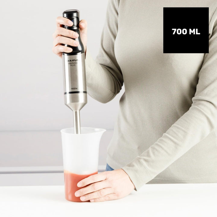Taurus HBA1500X PLUS Stabmixer 1500 W | 20-stufiger Regler | Turbo-Funktion | Edelstahlklingen | ink