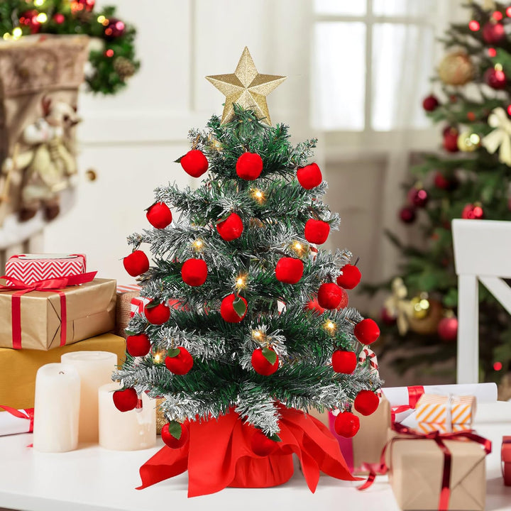 24X 3cm Rote Äpfel Weihnachtsbaum hängende Anhänger Ornamente hängen für Schule Firma Mall (Red)