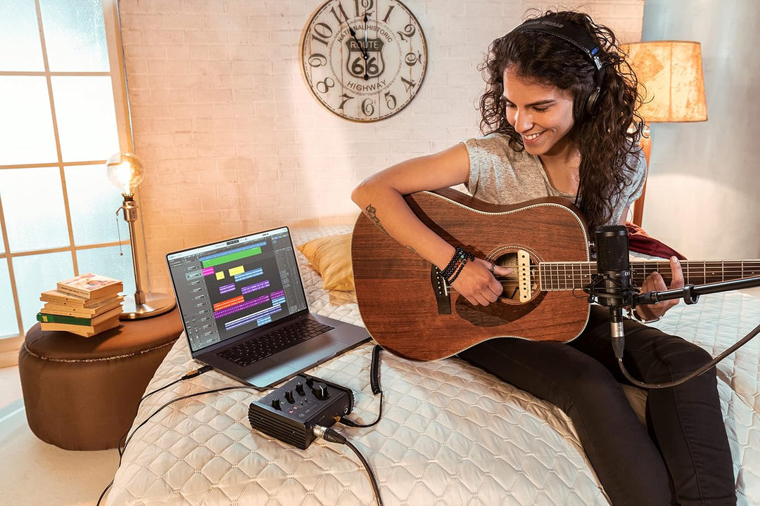 IK Multimedia AXE I/O ONE, Kompaktes USB-Gitarren-Audio-Interface mit einstellbarer Eingangsimpedanz
