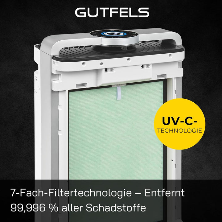 Luftreiniger und Luftbefeuchter, 2-in-1 Kombigerät, 7-Fach-Filtertechnologie, HEPA-14-Filter, inkl.