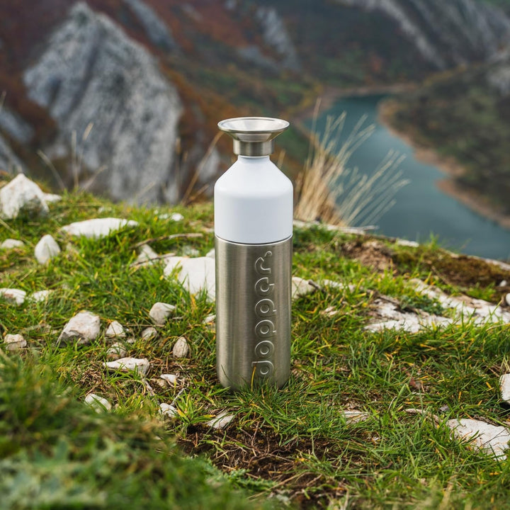Dopper Steel Trinkflasche 350ml, 490ml, 800ml, 1.1L - Edelstahl Flasche - BPA freie Wasserflasche, 1
