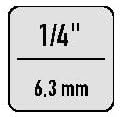 Stahlwille 11131010 - Carraca para punta de dentado 1/4" 415B QR peso 0,076 Kg.