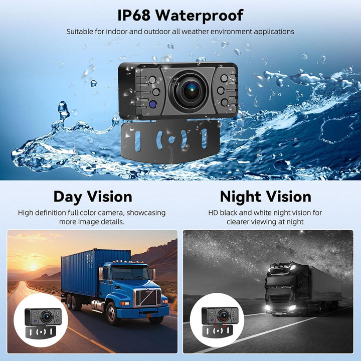 AHD Wireless Rarückfahrkamera mit 4,3 Zoll Wireless Übertragung IP68 Wasserdicht, Nachtsicht Weitwin
