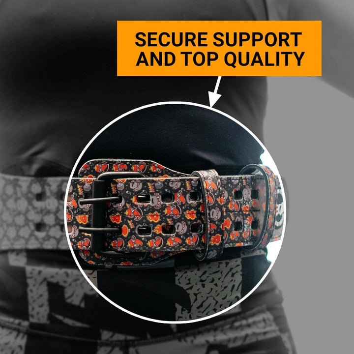 WARM BODY COLD MIND Premium Gewichthebergürtel aus Leder (10cm) für Krafttraining - Gym Gürtel für G
