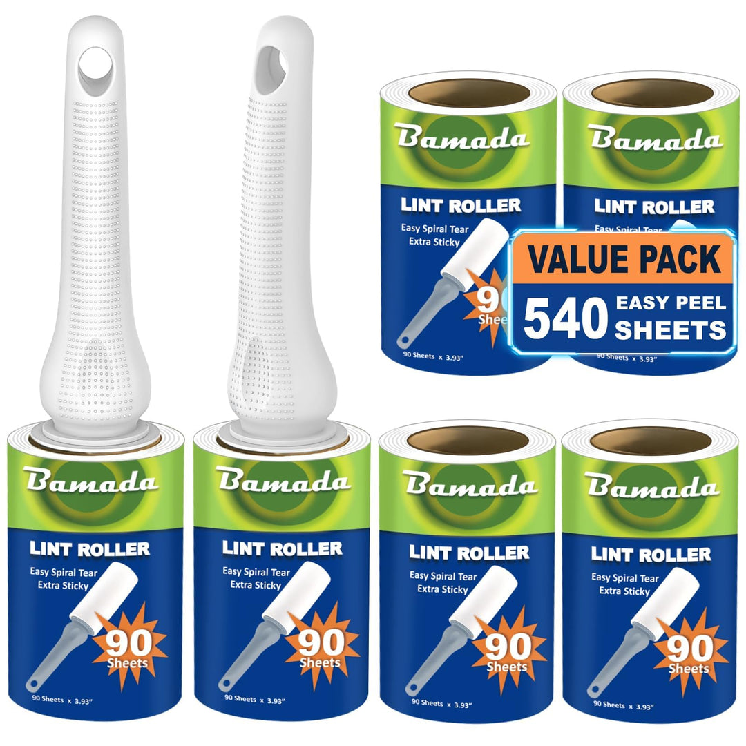 Fusselroller für Tierhaare 540 Blatt, extra klebriger tragbarer Fusselentferner, Fusselroller Kleidu