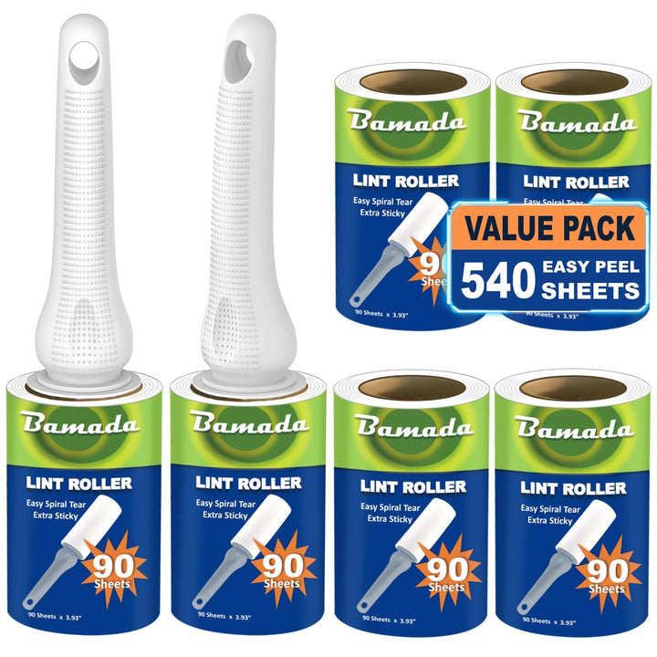 Fusselroller für Tierhaare 540 Blatt, extra klebriger tragbarer Fusselentferner, Fusselroller Kleidu