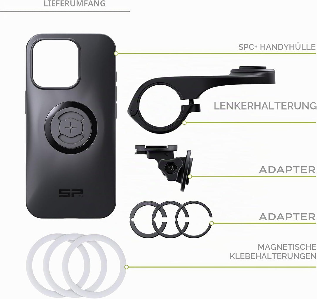 SP CONNECT Road Bike Bundle | SPC+ | für iPhone 11 Pro/XS/X | Handyhalter für Road Bike| Fahrrad Han