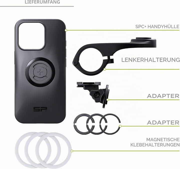 SP CONNECT Road Bike Bundle | SPC+ | für iPhone 11 Pro/XS/X | Handyhalter für Road Bike| Fahrrad Han