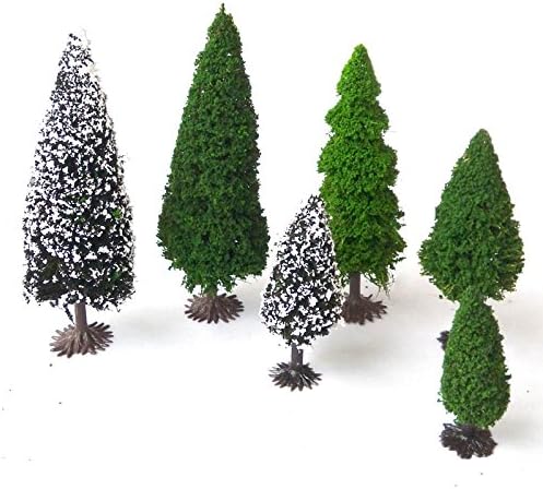 OrgMemory Modellbau Bäume, Mischwald Bäume, h0 Figuren, h0 Bäume, (19pcs, 5-15 cm), Tabletop Gelände