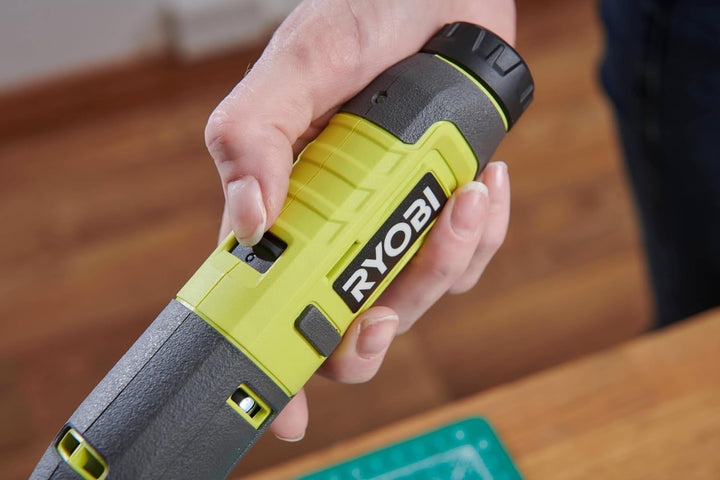 RYOBI 4 V USB-LITHIUM Akku-Schnitzer RPC4-0, geeignet für Holzschnitzereien und Meisselaufgaben, ohn