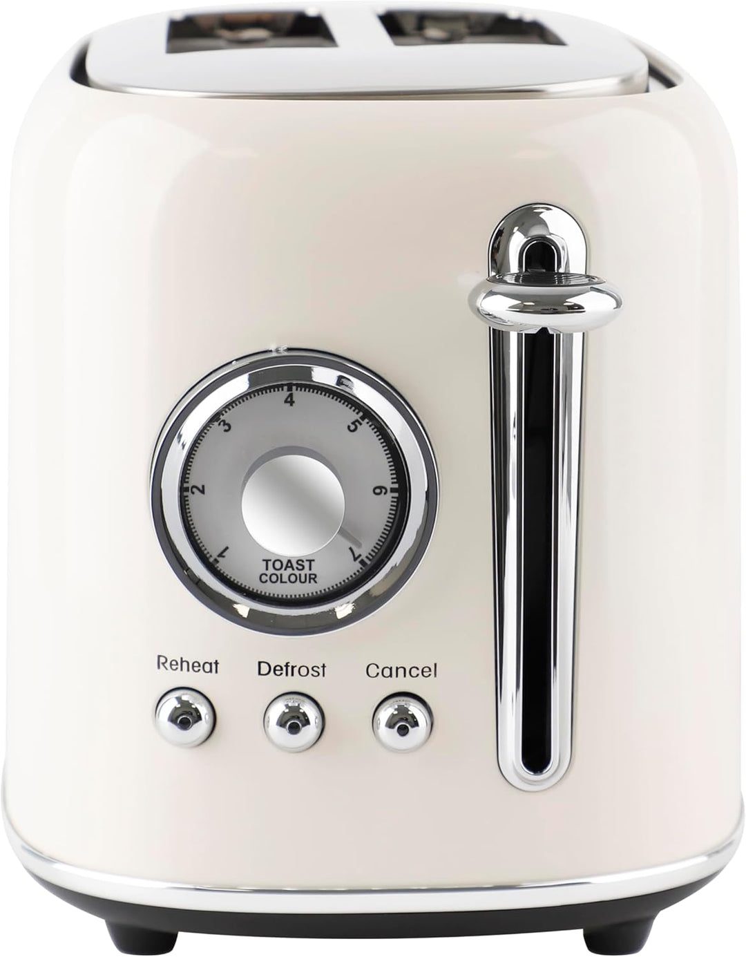 EMERIO Toaster Retro Style | 800 Watt | 2 Scheiben | 7 einstellbare Bräunungsgrade | Brötchenaufsatz
