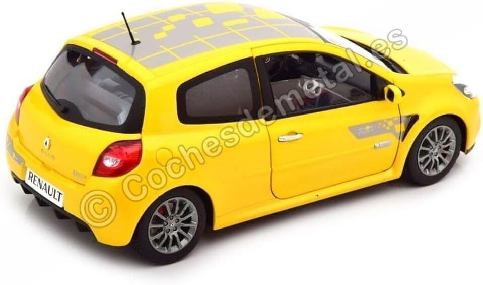 Norev NV185236 Clio RS F1 Team 2007-Sirius Yellow Renault Sammelmodell, Multi, Mehrfarbig