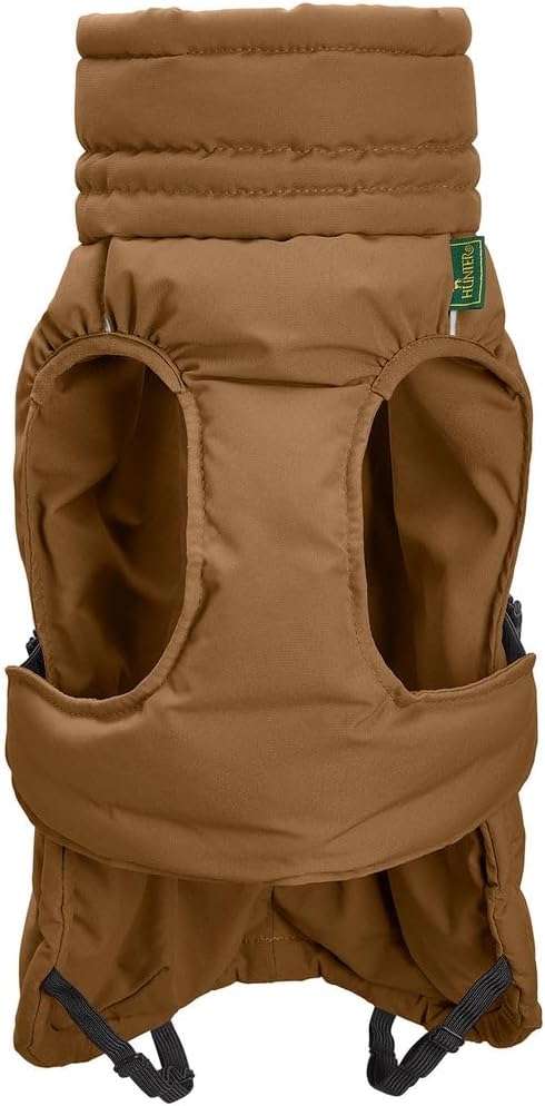 HUNTER Hundemantel Paxson, Farbe: karamell, stylischer Puffermantel, wasserabweisend, reflektierende