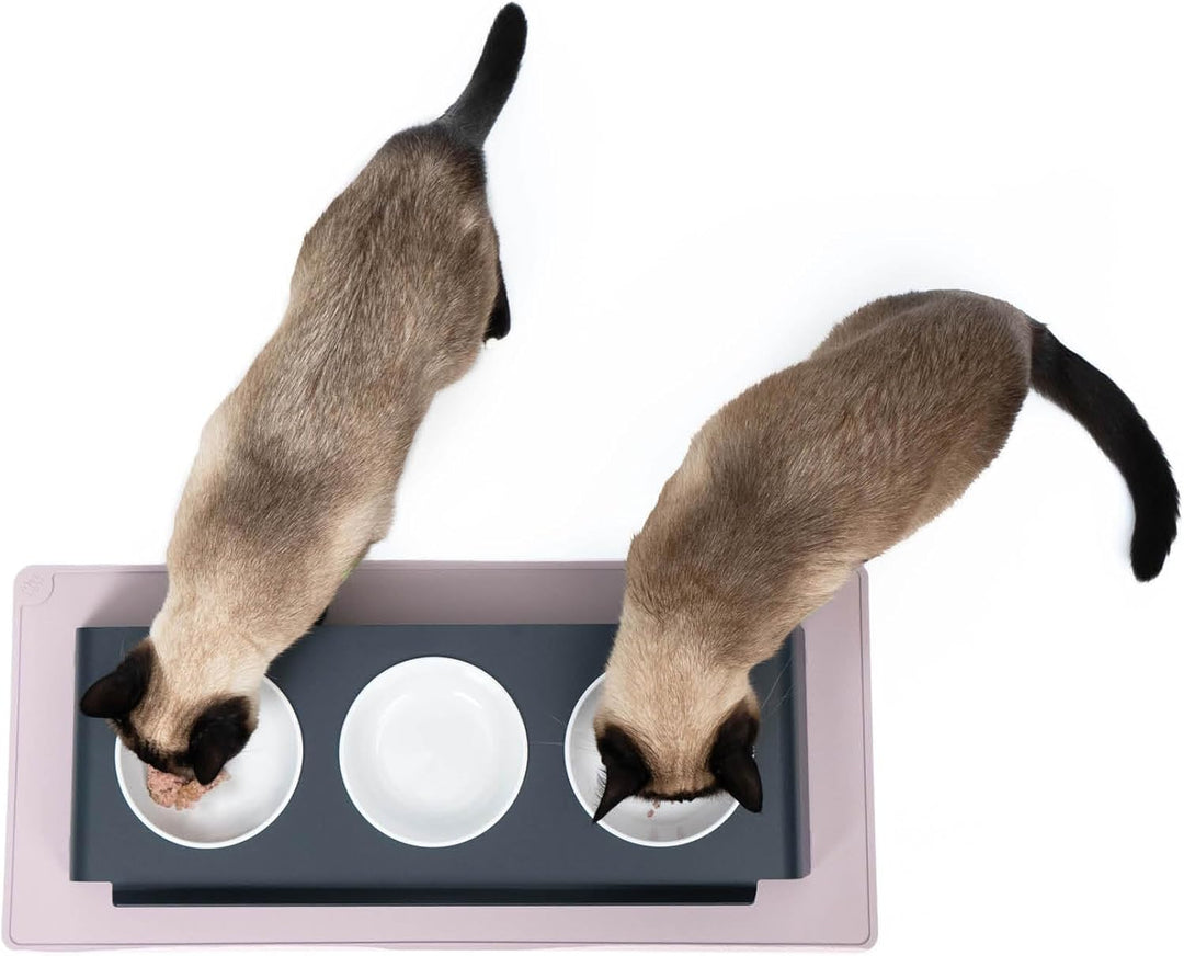 LucyBalu® Napfunterlage für Katzen | Katzenmatte für Wasser- & Futternapf | Silikonmatte als rutschf