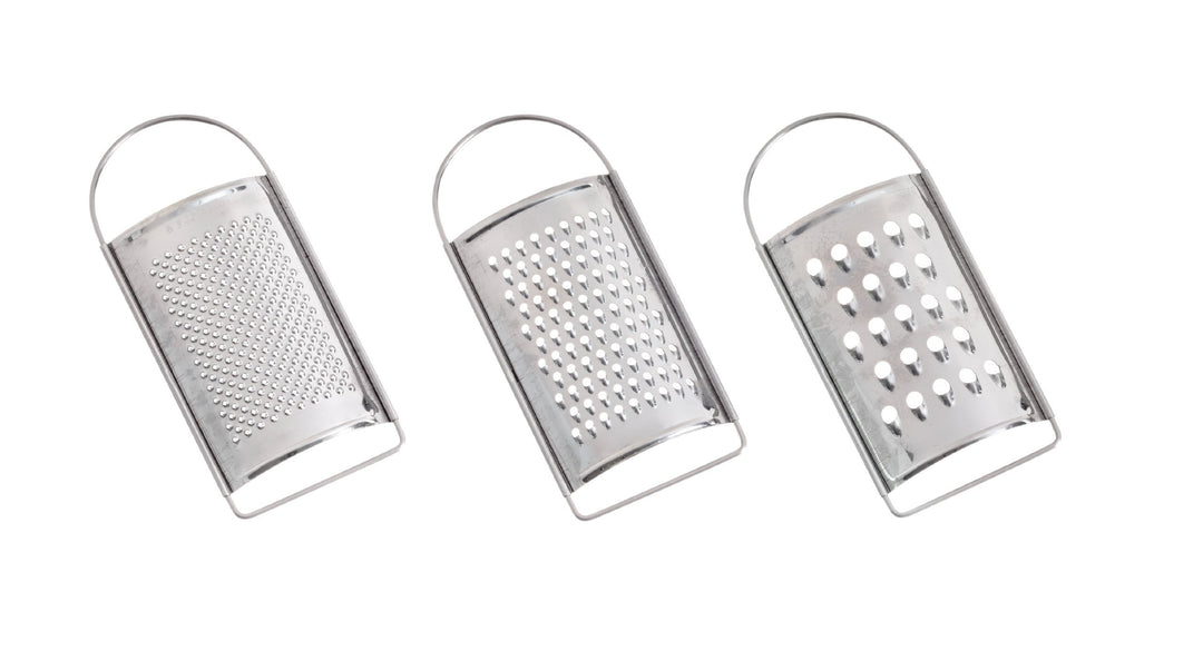 Orthex Mini-Reibe aus rostfreien Edelstahl & Polypropylen, 3-TLG. Set