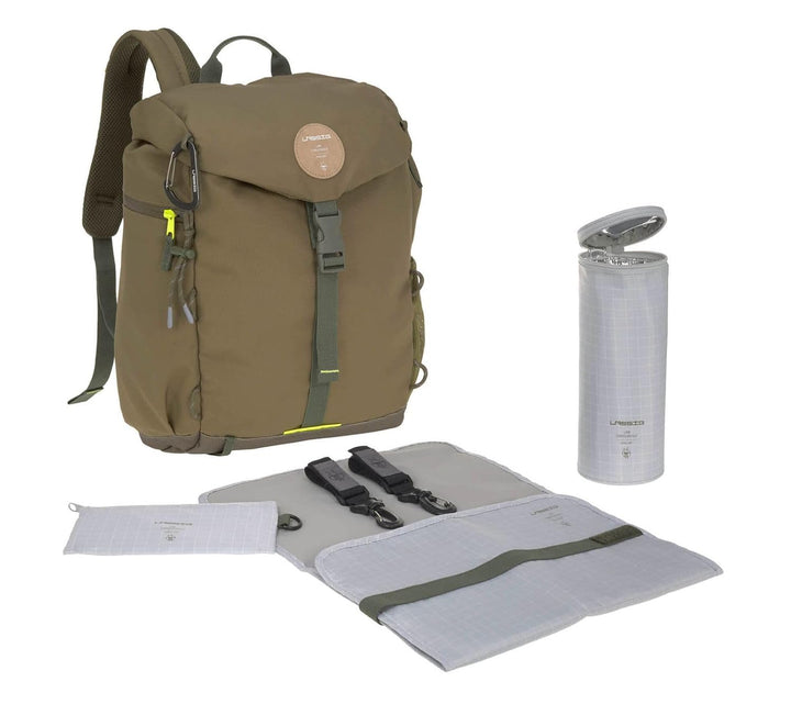 LÄSSIG Baby Wickelrucksack mit Wickelunterlage, Kinderwagenbefestigung, Flaschenwärmer wasserabweise