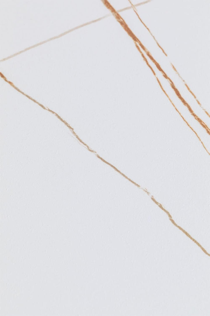 SKLUM Runder Stehtisch aus Steinzeug (Ø60 cm) Manhattan Weiss Gold Champagne, Weiss Gold Champagne
