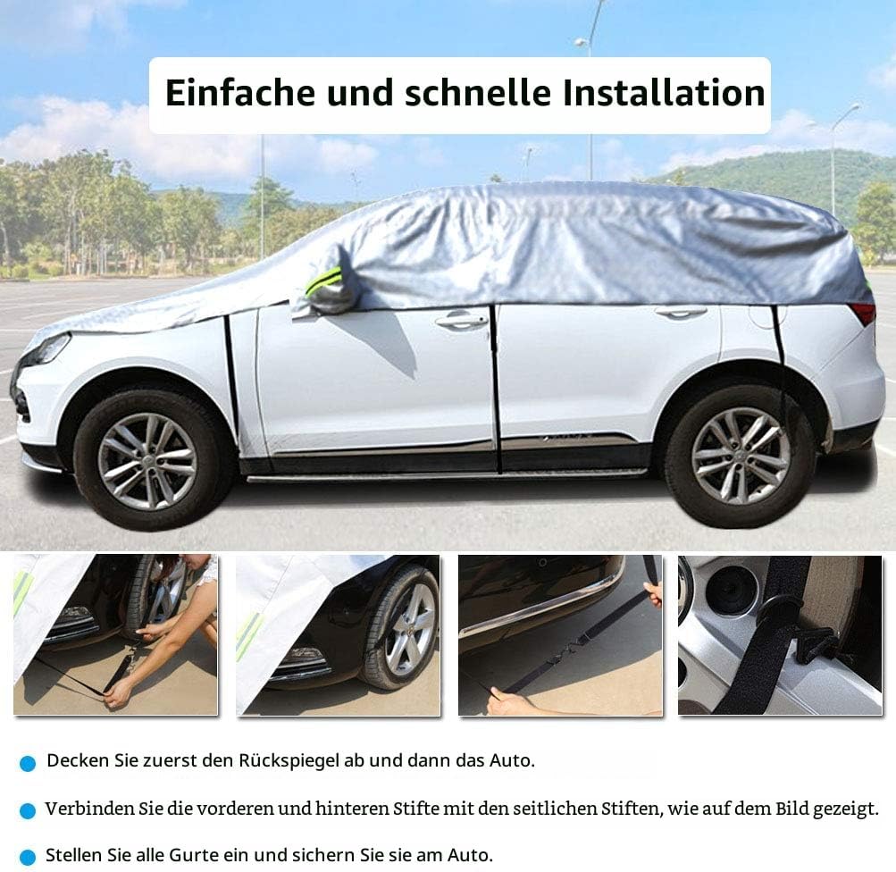 Halbgarage für Auto Abdeckplane Winter Sommer Autoabdeckung wasserdicht Auto halbgarage Staubdicht S
