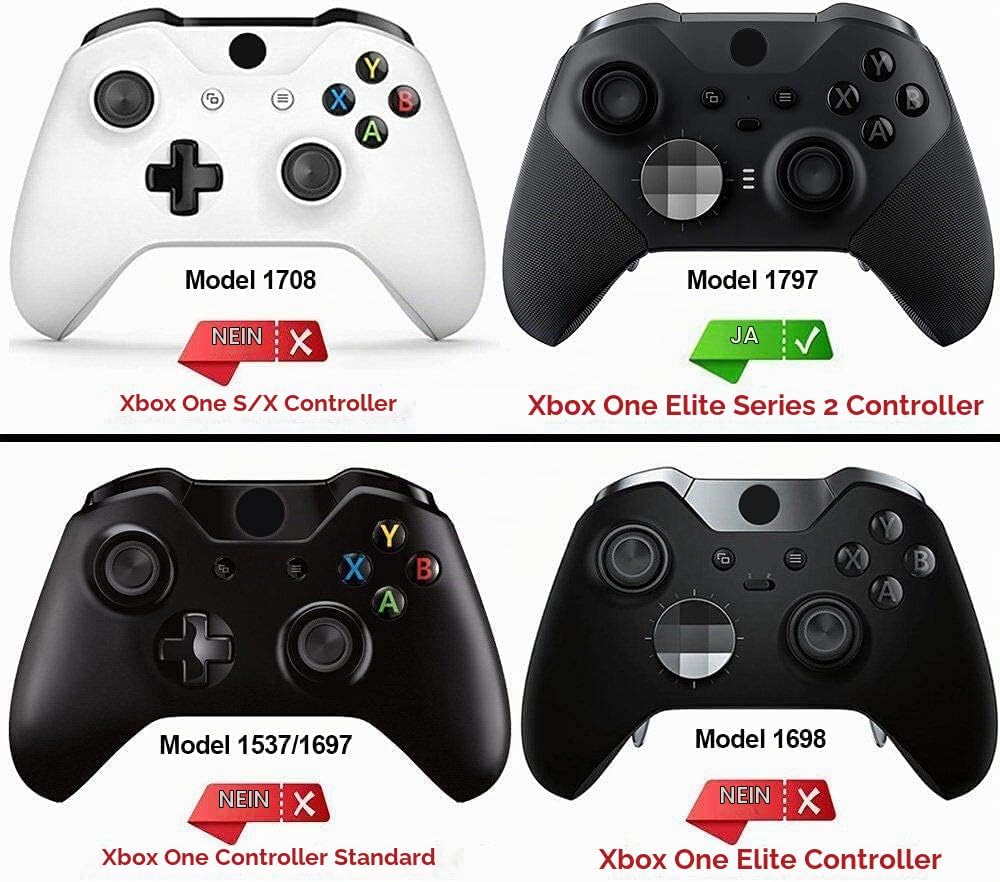 eXtremeRate Front Gehäuse Case für Xbox Elite Series 2/2-Core Controller,DIY-Ersatz Hülle&amp;Thumbstick