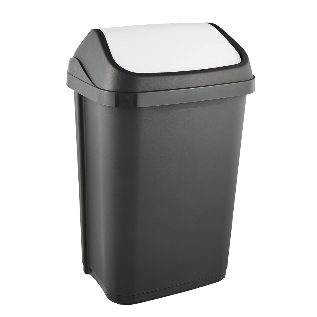 keeeper Mülleimer mit Schwingdeckel, 25 l, Swantje, Graphit-Grau Graphit 25 L, Graphit 25 L