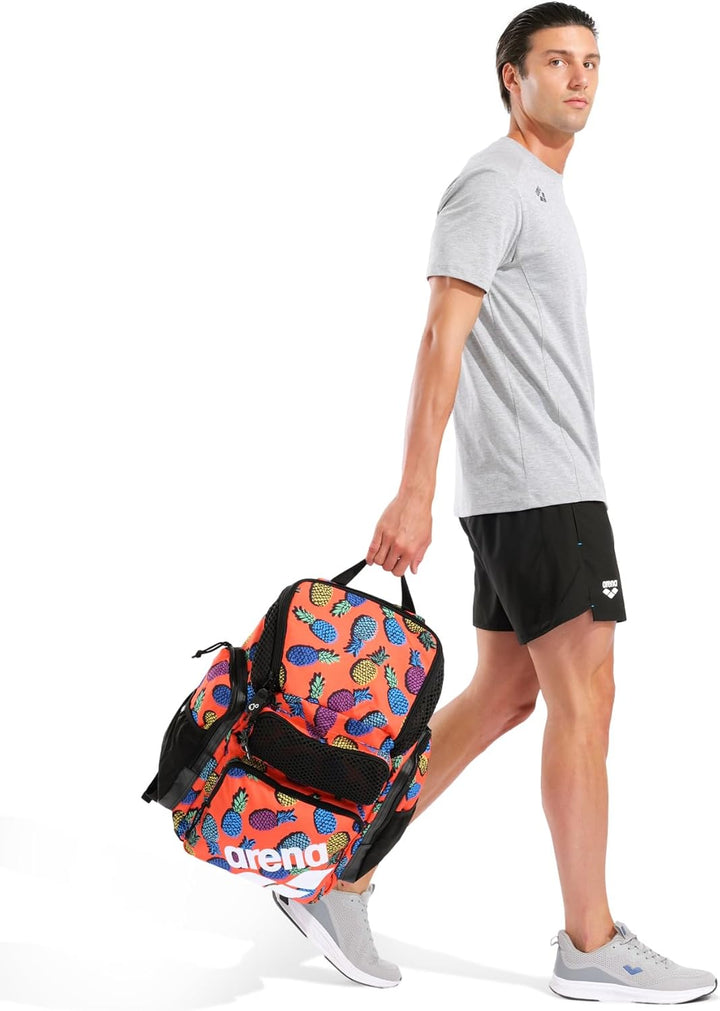 Arena Rucksack Schwimmbadtasche Schwimmbad One Go Backpack 45 Liter Ananas