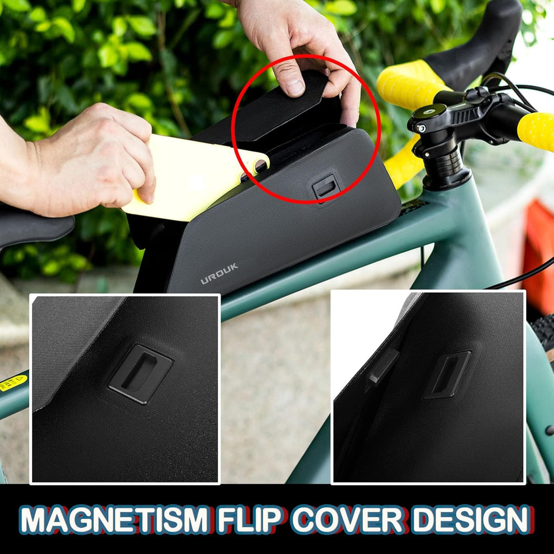 Fahrrad Oberrohrtasche rennrad Magnetisch Rahmentasche Oberrohr Wasserdicht Schnellverschluss Mit Ma