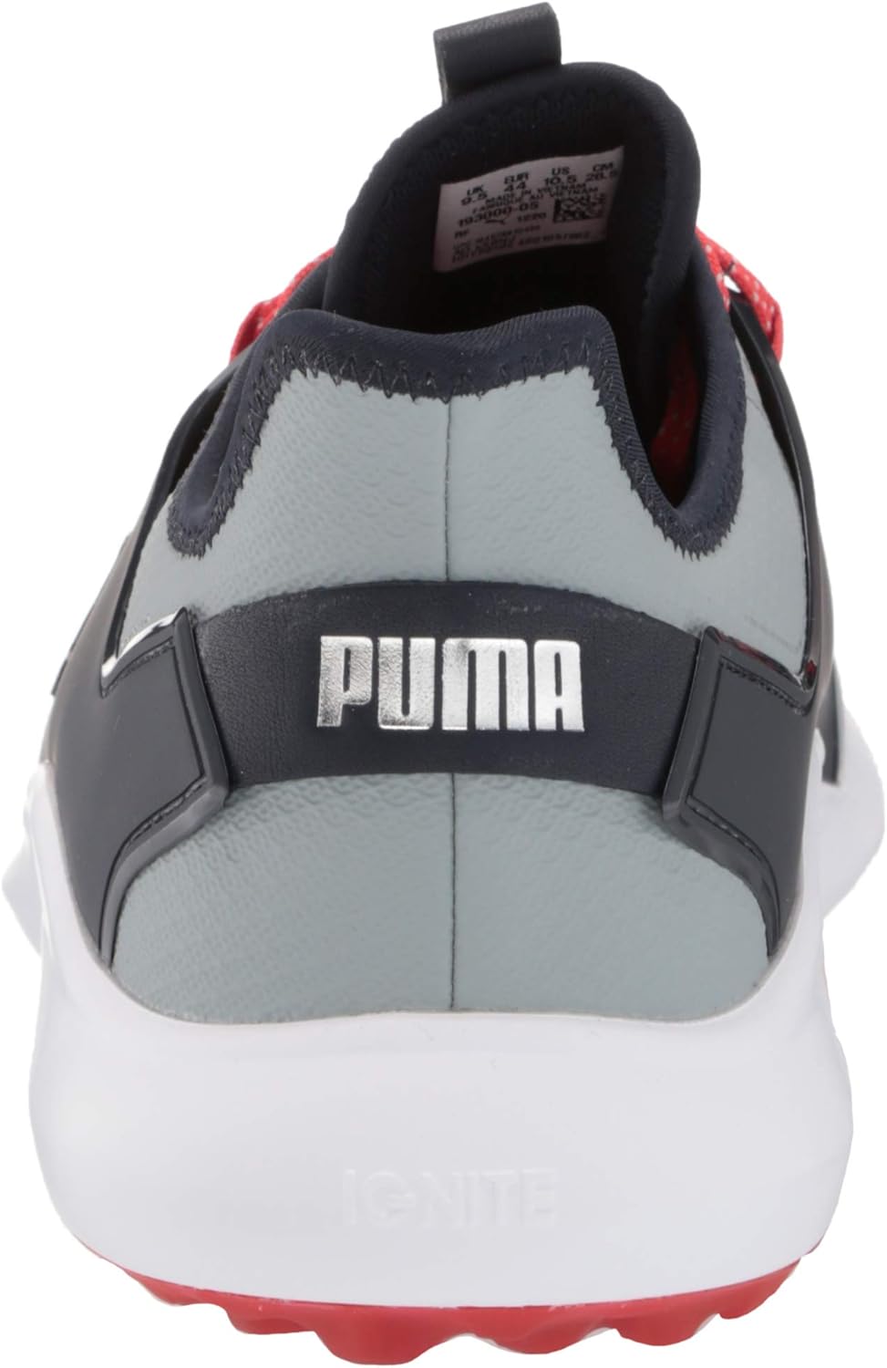 PUMA Herren Ignite FASTEN8 Golfschuh, Quarry Silver-Navy Blazer, 41 EU