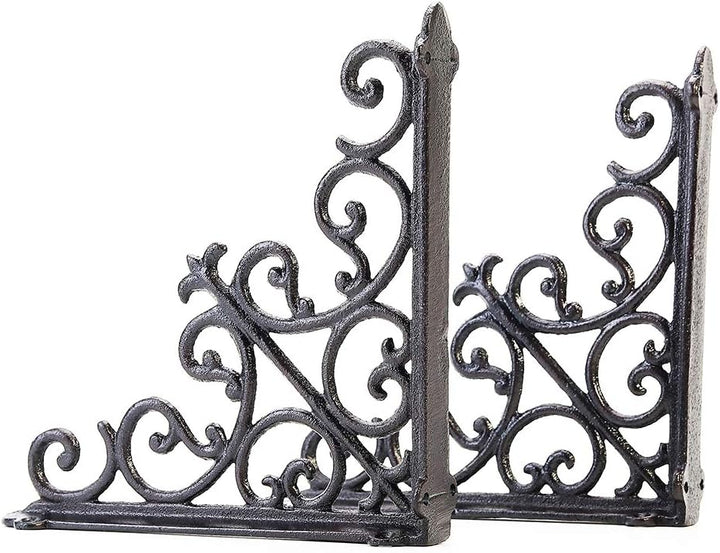 Sungmor Regalhalterungen aus Gusseisen, Wandmontage, robust und stabil, 90 ° rechtwinklig, Wandplatt