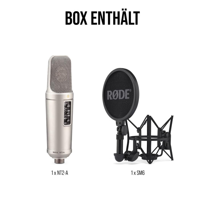 RØDE NT2-A Vielseitiges Grossmembran-Kondensatormikrofon mit umschaltbarer Richtcharakteristik, Vord