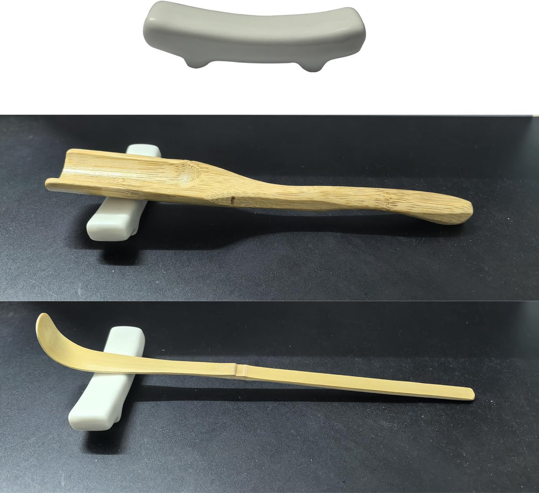 Matcha Tea Set Beige Weiss,6 Piece Matcha Besen, with Matcha Whisk, Matcha Broom,Schale,Matcha Bowl