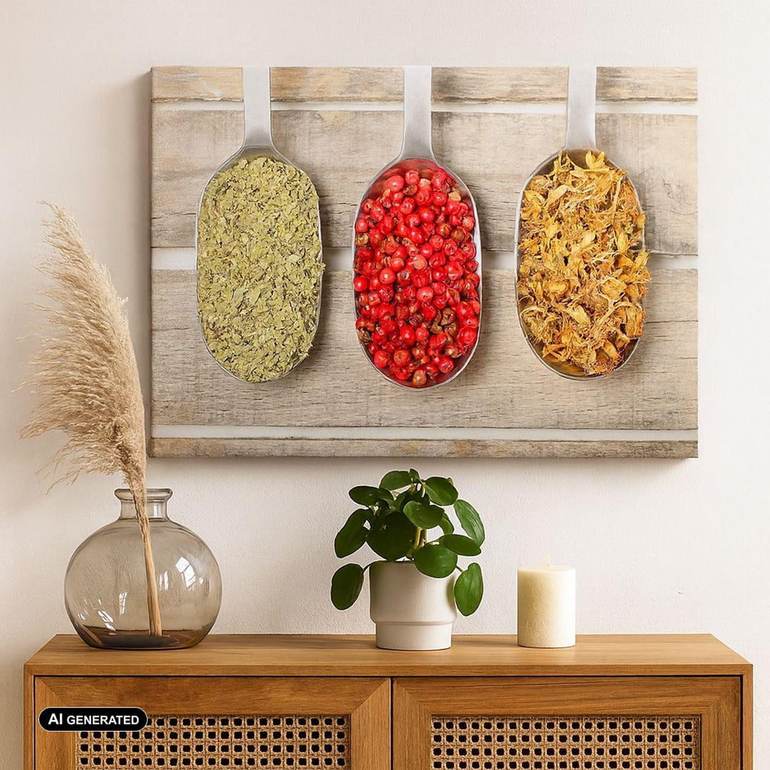 Bilder auf Leinwand 100x70cm Leinwandbild Samen Kräuter Gewürze Gewürze Gross Wanddeko Bild Schlafzi