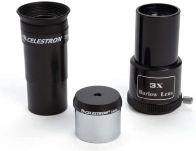 Celestron 21045 PowerSeeker 114EQ Spiegelteleskop - mit Zwei Okularen, Einer Barlow-Linse, höheneins