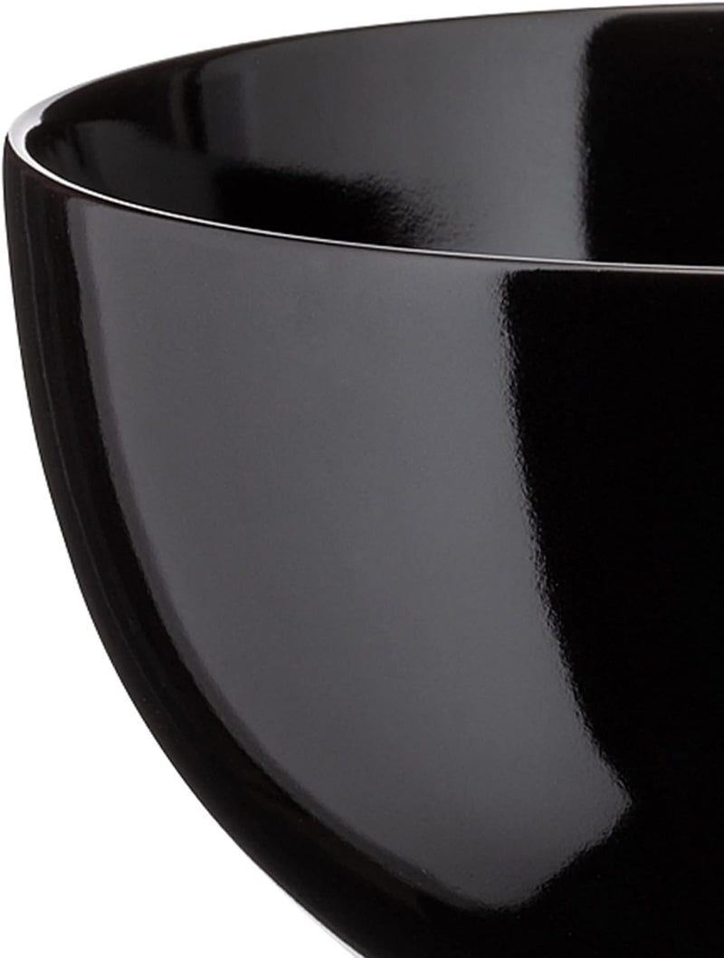 Alessi Tonale DC03/3 B - Design Steinzeug Schale, 18 cm, Poliert Schwarz