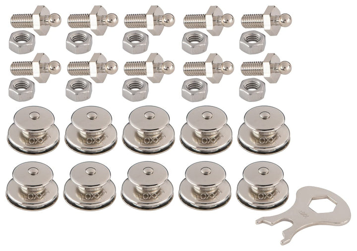 New Marine LOXX Set 10 Stück Oberteile + Gewindeschrauben M5x10 + Schlüssel