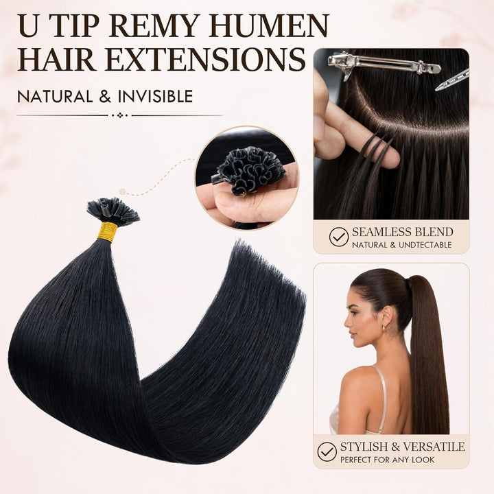 Rich Choices Bonding Extensions Echthaar Haarverlängerung keratin bondings U Tip Hot Fusion Remy Ech