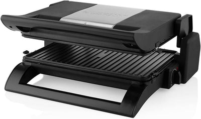 Elektro Kontaktgrill mit Grillzange, 2in1 abnehmbare Wendeplatten Paninimaker 1500Watt