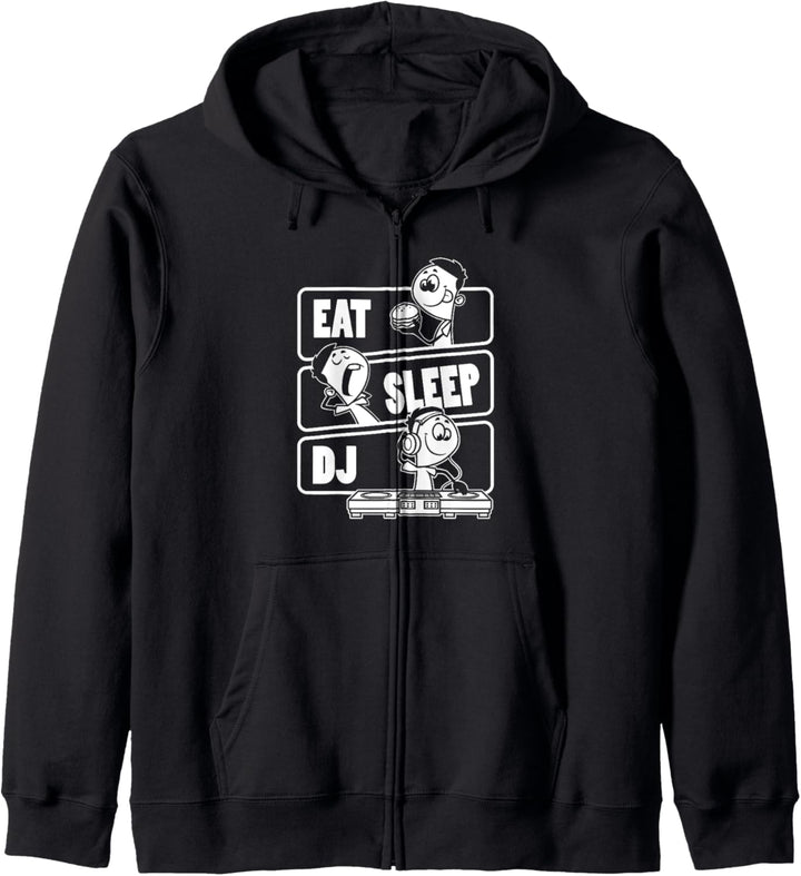 Eat Sleep DJ - Disc Jockey Funny DeeJay Gift Kapuzenjacke