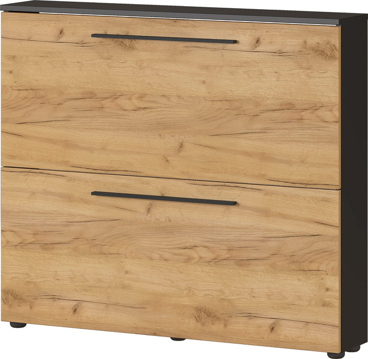 Germania Schuhschrank 3883-549 GW-Wildomar, in Graphit/Navarra-Eiche-Nb., Platz für bis zu 8 Paar Sc