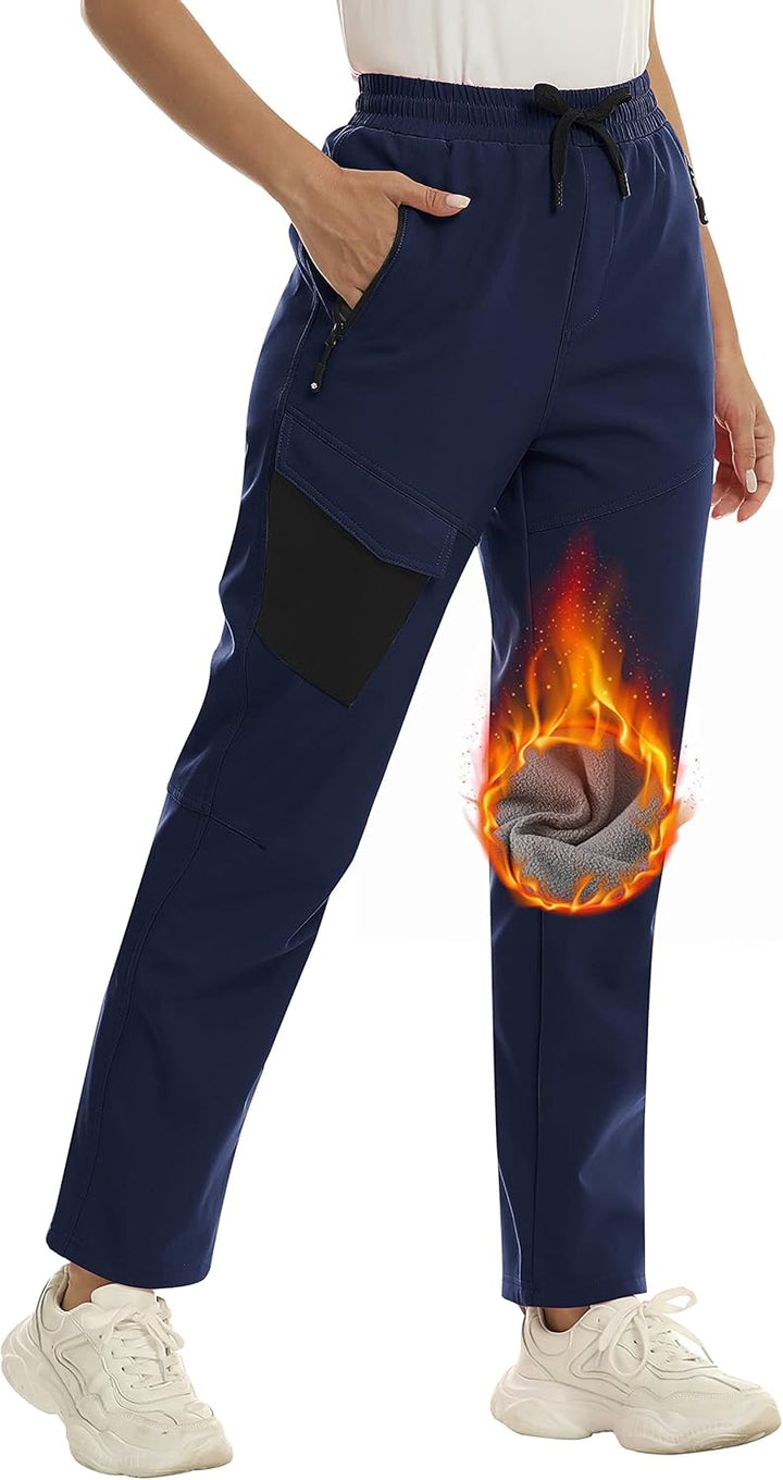 MoFiz Damen Wanderhose Skihose Softshellhose Outdoorhose Thermohose Winddichte Berghose Arbeitshose