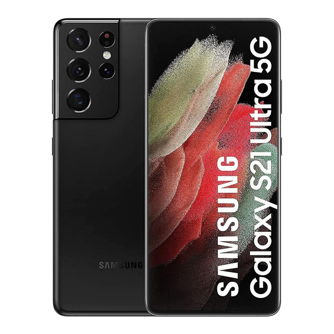 Samsung Galaxy S21 Ultra 5G Smartphone SIM Free Android Mobile Phone Phantom Black 128GB (Renewed)