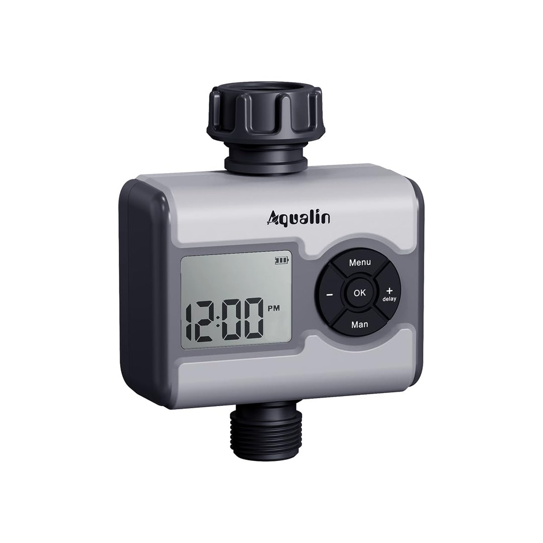 LCD Wasserzeitschalter mit Messing-Eingang – 3 Bewässerungsmodi, Verzögerungsfunktion & Regensensor-