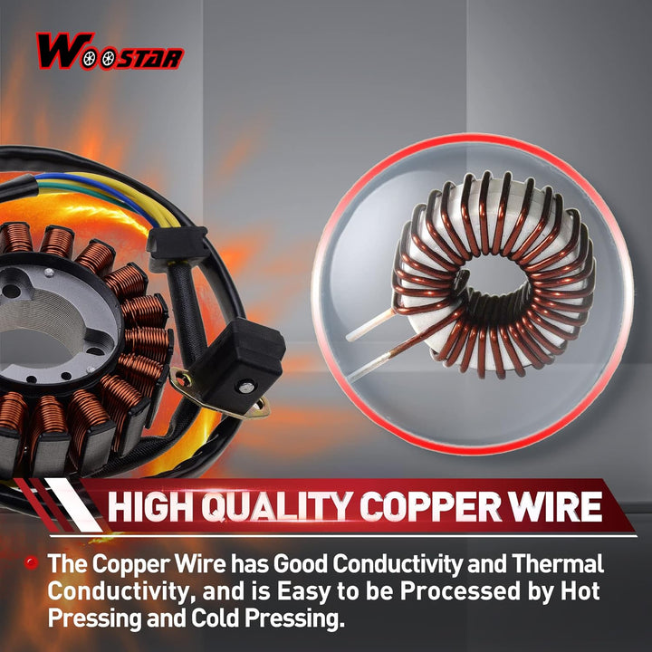 WOOSTAR 18 Spule Magneto Stator Ersatz für Hyosung GV250 GT250 Pocketbike Cruiser Motorcycle 2009-20