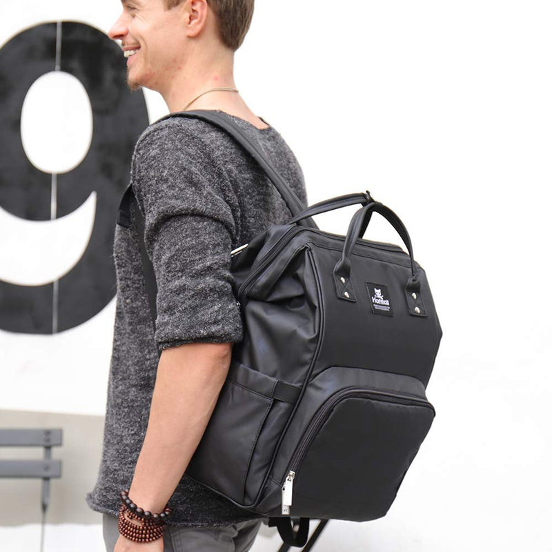 Hafmall Wickelrucksack, Praktische Grosse Kapazität Baby Wickeltasche Rucksack für Mama und Papa, St