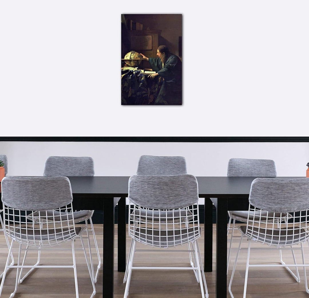 Printed Paintings Leinwand (80x120cm): Jan Vermeer - Der Astronom (1668) 80x120 cm, 80x120 cm