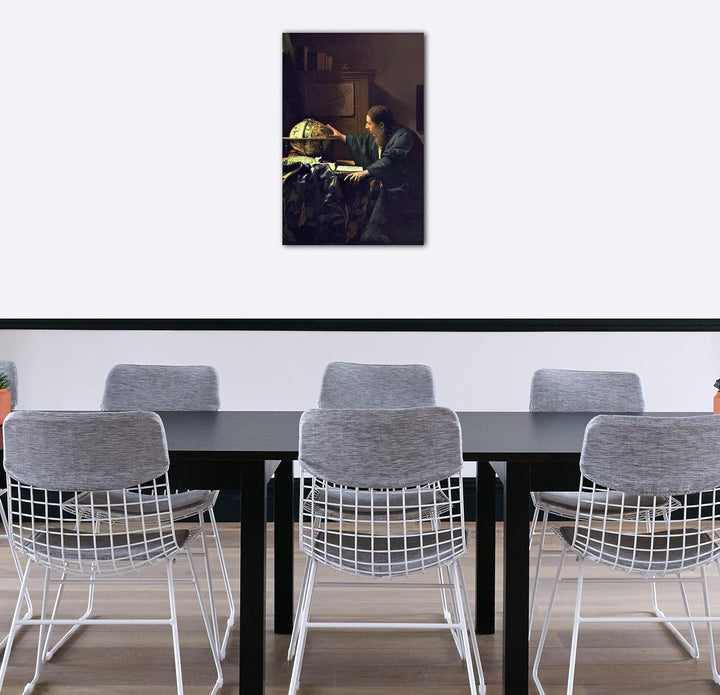 Printed Paintings Leinwand (80x120cm): Jan Vermeer - Der Astronom (1668) 80x120 cm, 80x120 cm