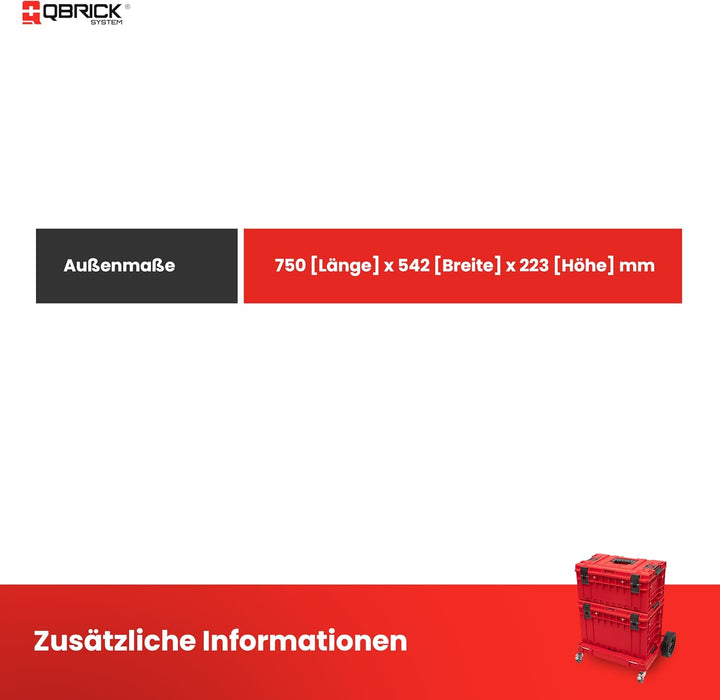 QBRICK SYSTEM Transportroller Rollbrett Transportbrett 120 kg Tragkraft ONE Transport Platform All T
