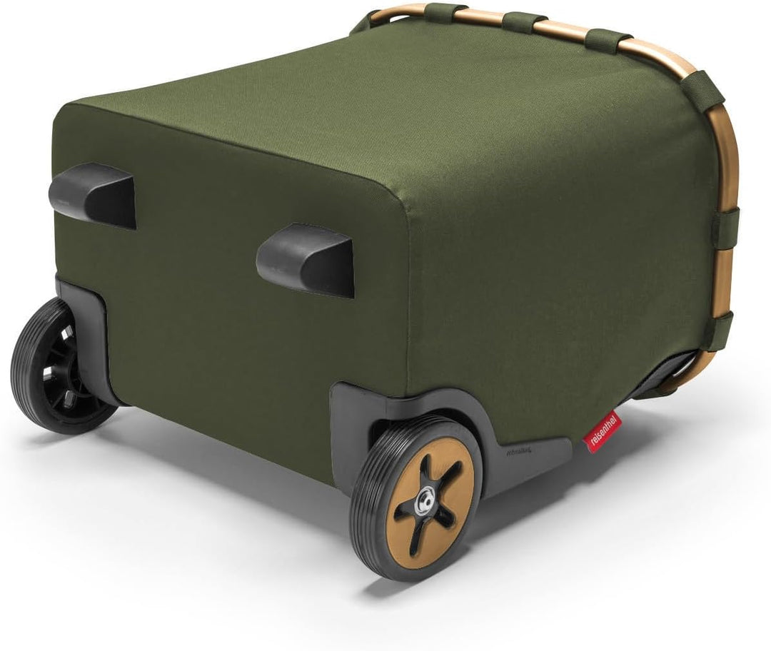 reisenthel carrycruiser Forest Gold – Tragbarer Einkaufstrolley mit stabilem Aluminiumrahmen, Schult
